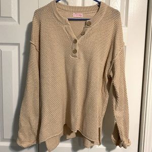 Taupe Henley Sweater